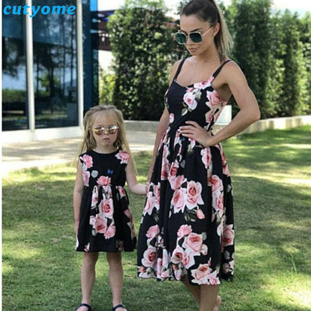 Mommy & Me Sleeveless Floral Dress - The Childrens Firm