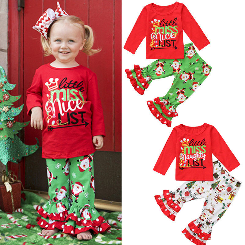 Nice Or Naught Flare Pants Set - The Childrens Firm
