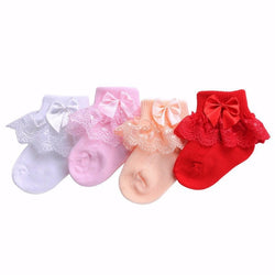 Bow Lace Baby Socks - The Childrens Firm