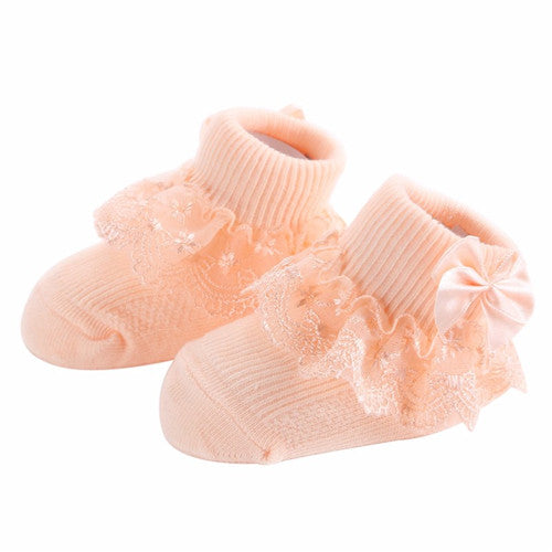 Bow Lace Baby Socks - The Childrens Firm