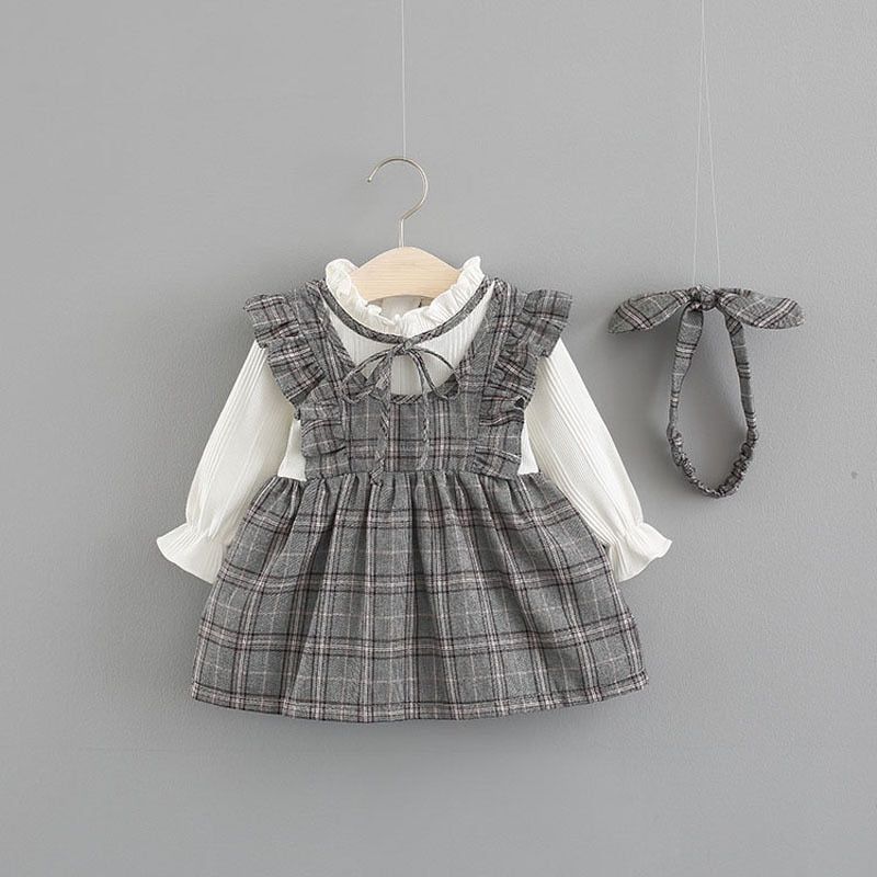 Long Sleeve Gray Dreams Dress - The Childrens Firm