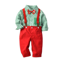 Baby Boy Striped Suspender Set - The Childrens Firm