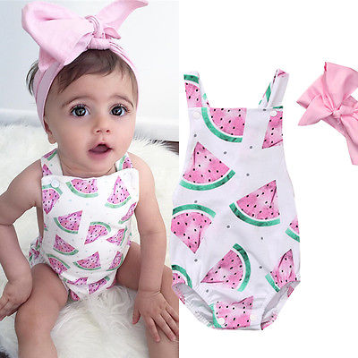Watermelon Printed Baby Romper - The Childrens Firm