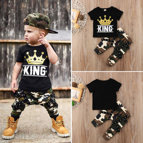 My King Camo Pants Set - The Childrens Firm