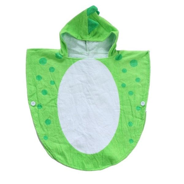 Hooded With Paw Dinosaur Ponchos Bath Robe - The Childrens Firm