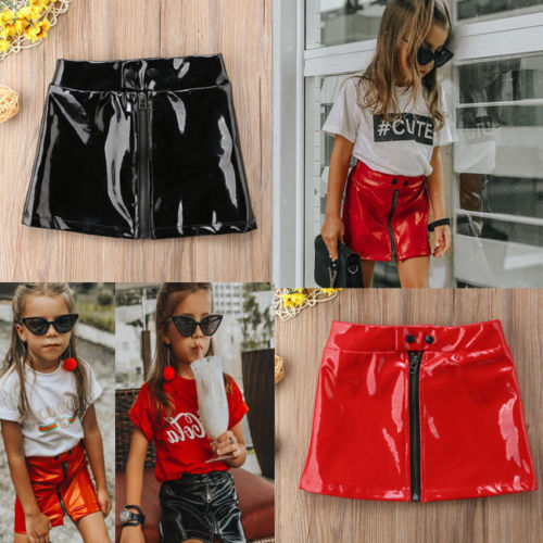 Patent Faux Leather Mini Skirt - The Childrens Firm