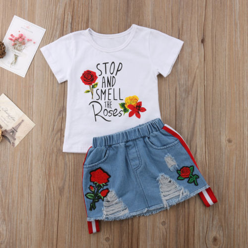 Stop and smell the roses skirt set - The Childrens Firm