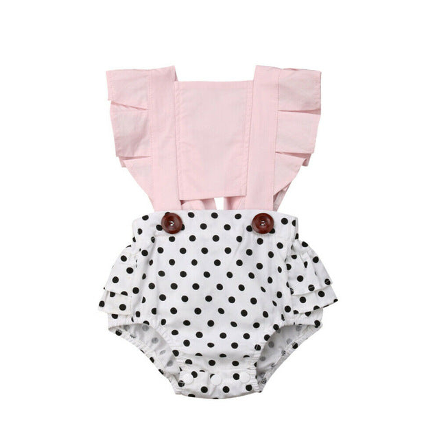 Baby Girls Chiffon Backless Romper - The Childrens Firm