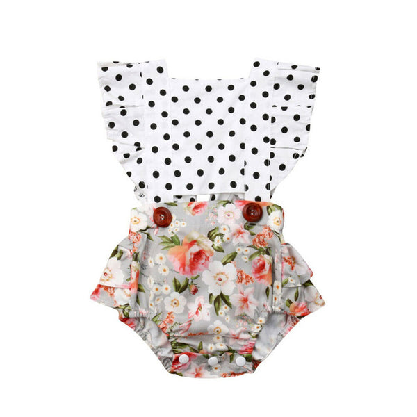 Baby Girls Chiffon Backless Romper - The Childrens Firm