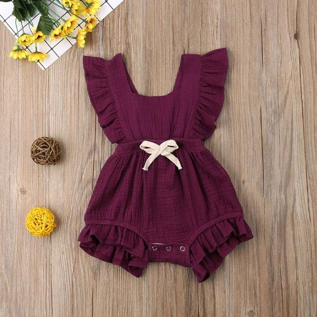 6 Color Cute Baby Girl Ruffle Romper - The Childrens Firm