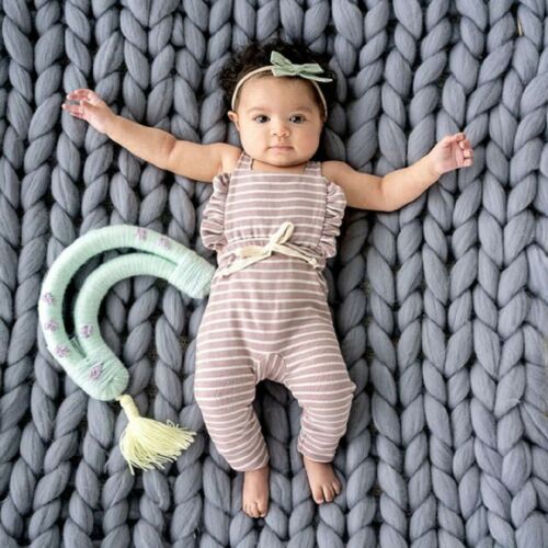 Baby Girl Ruffle Bib Overall Romper Set - The Childrens Firm