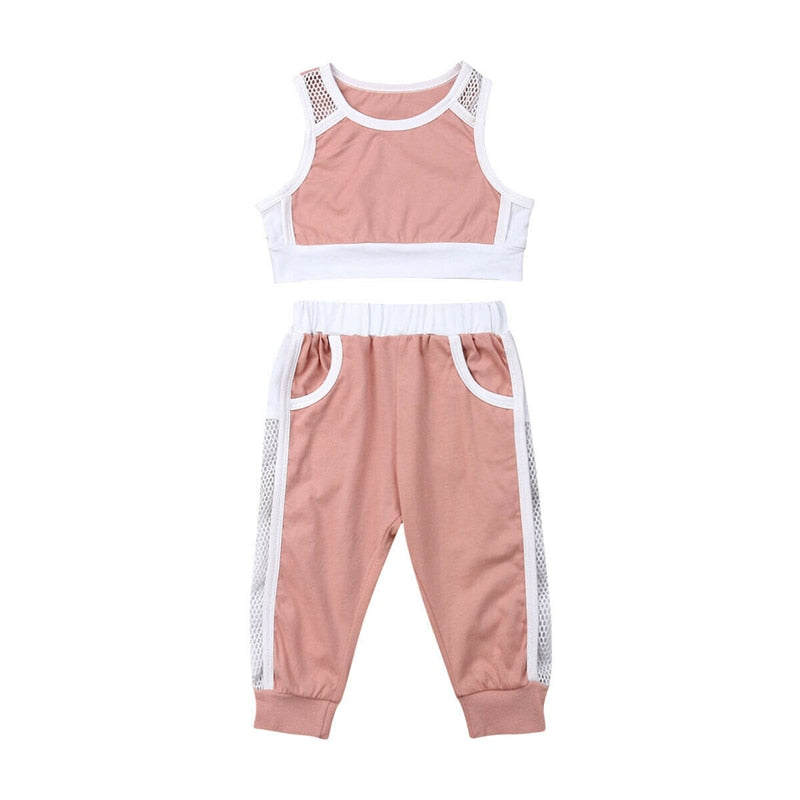 Babygirl Active Pink Tracksuit - The Childrens Firm