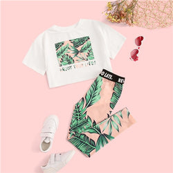 Floral Active Tee & Leggings - The Childrens Firm